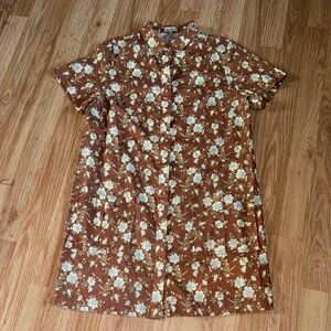 Suno Button up Floral Dress Size 4